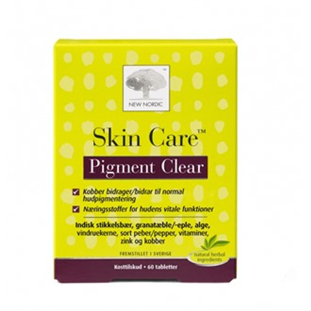 New nordic skin care pigment clear 60 tab